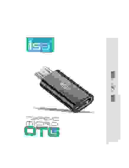 Переходник Р-08 Tupe-C на Micro USB алюминий ISA (гарантия 2 недели)