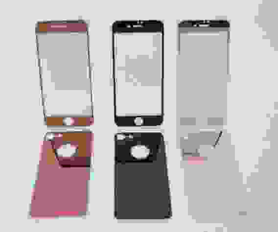 Защитное стекло совместимо с iPhone 7 Plus (перед + зеркальный зад)