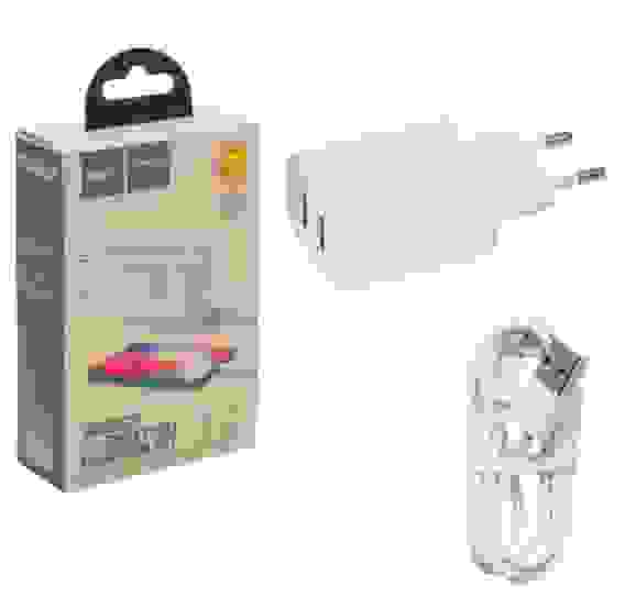 СЗУ Lightning 2.1A C62A HOCO белое (гарантия 2 недели)