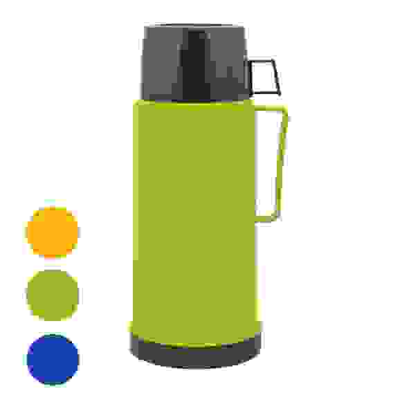 Термос Mallony 2644H, 1 л, стекло (цв.синий, зелен.,оранж.)