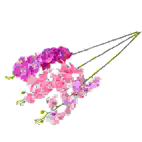 Цветок искусственный &quot;В виде Орхидеи&quot; 90-100см, пластик, полиэстер, 3 цвета