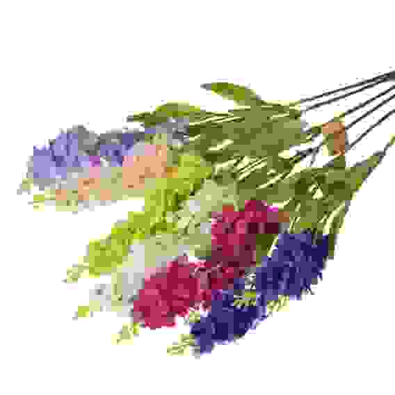 Цветок искусственный "Дельфиниум", 85см, пластик, полиэстер, 6 цветов, арт.А001-13