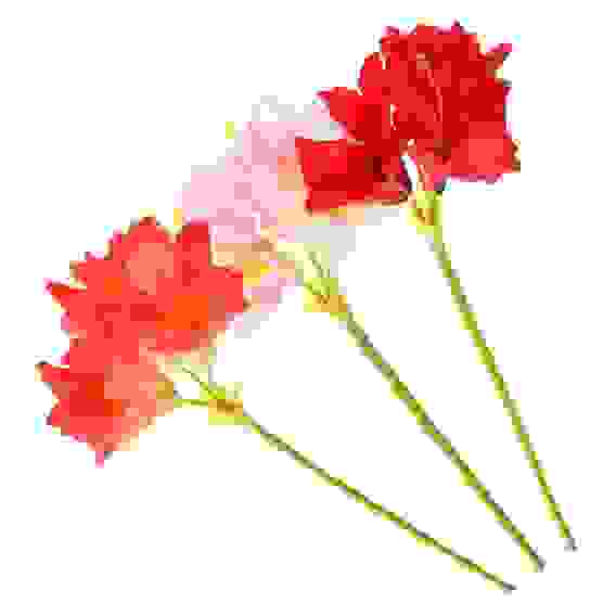 Цветок искусственный в виде гиппеаструма, пластик, полиэстер, 60 см, 3 цвета