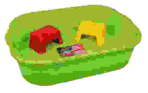 Набор для песка (емкость 250л (зеленый),2 табурета)