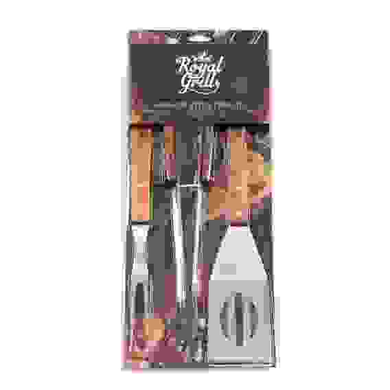 Набор аксессуаров для гриля 3 предмета (вилка, лопатка, щипцы), ROYALGRILL™