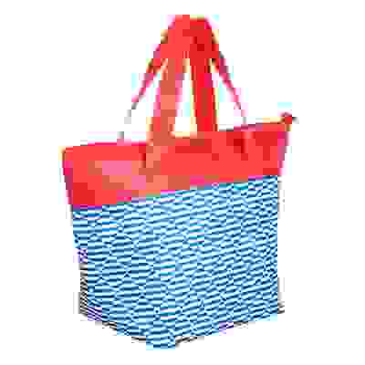 Термосумка пляжная 12л, 600D, ПЭВА, 39/23х18.5х28см, 3 цвета Яркое лето