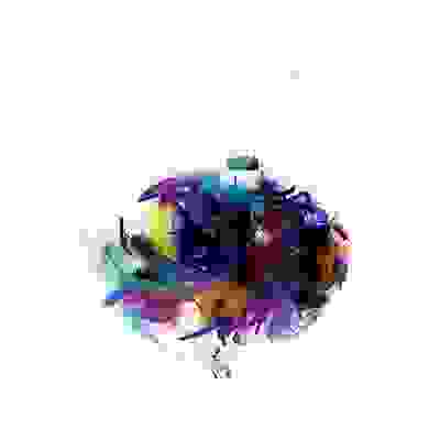 Шар воздушный с наполнителем перьями декоративными, 18&quot;, в наборе с палочкой и держателем LADECOR