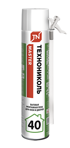 Пена монтажная 400гр 40 Технониколь Masters бытовая всесезон.