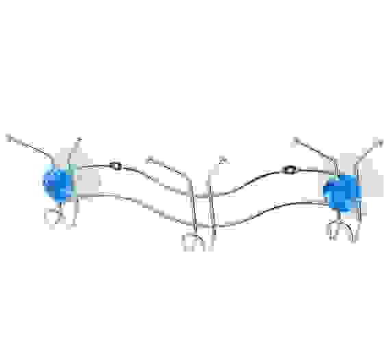 Вешалка с 3-мя крючками W4220А &quot;Бриллиант, синий&quot; (крепление: 2 присоски)