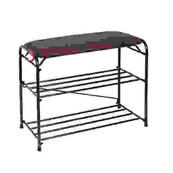 Подставка для обуви 3-х полочная 60 с сиденьем Медный антик Альфа 23