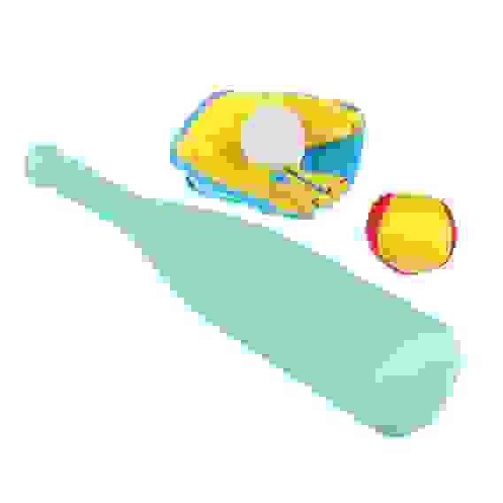 Набор для бейсбола детский 4 пр.: перчатка 15х20см, мяч 2шт, бита 48х7,5см, кожа, полиэстер SILAPRO