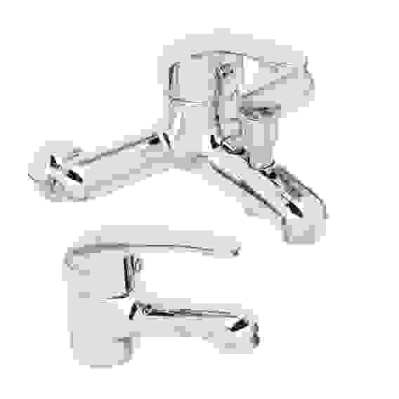 Набор смесителей для раковины и ванны, короткий излив, без душ. набора, без подводки, 35мм, цинк