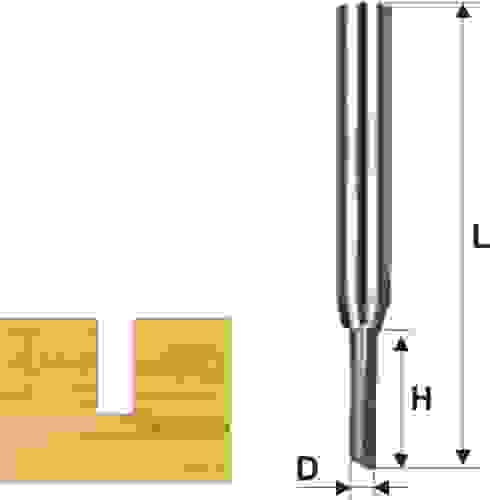 Фреза пазовая прямая ф4х13мм хв 8мм