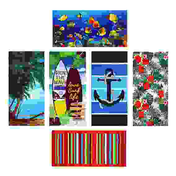 Полотенце махровое пляжное, 100% ПЭ, 70х140см, "Лето", 6 дизайнов PROVANCE