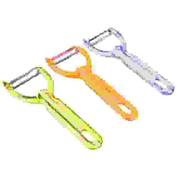 Овощечистка 15,5х6см, пластик, металл, 3 цвета