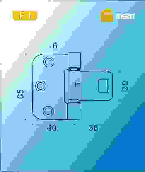 Петля для финской двери F1 WH (Белый)