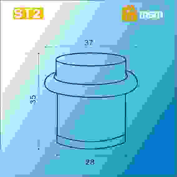 Упор дверной напольный ST2 SN (Матовый никель)