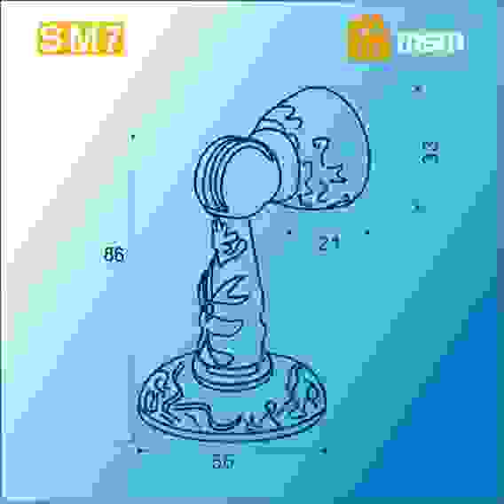 Упор дверной магнитный SM7 MBR (Коричневый)