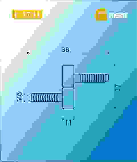 Петля ввертная I37/11 WH (Белый)