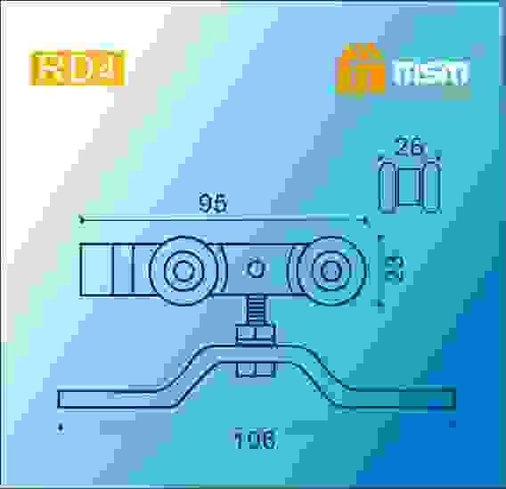Ролик для раздвижных дверей RD4
