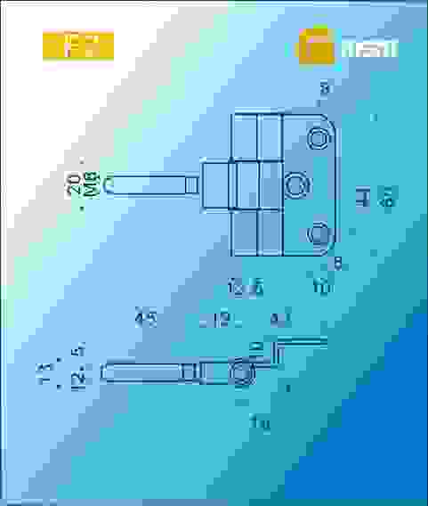 Петля для финской двери F2 WH (Белый)