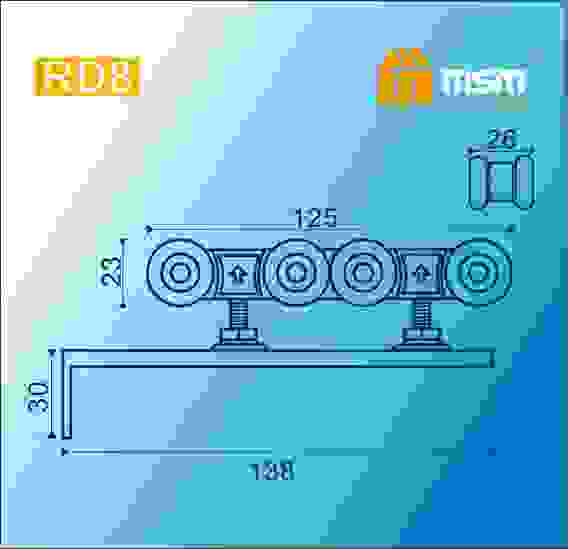 Ролик для раздвижных дверей RD8