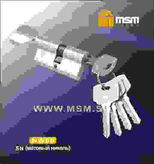 Ц.м. простой ключ-верту. NW60mm SN (Матовый никель) MSM