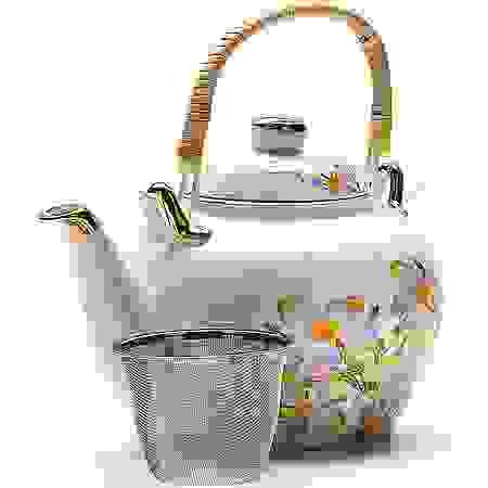 Заварочный чайник 1л керам РОМАШКА LR (х12)