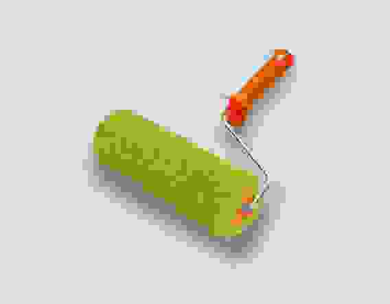 Валик "ПРОФИ"с 2К ручкой 8мм,Полиакрил зелен.240мм,d42мм,ворс18мм,"БВ"