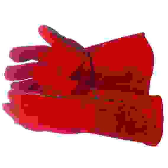 Краги спилковые пятипалые с подкладкой ТРЕК (ЛЮКС)