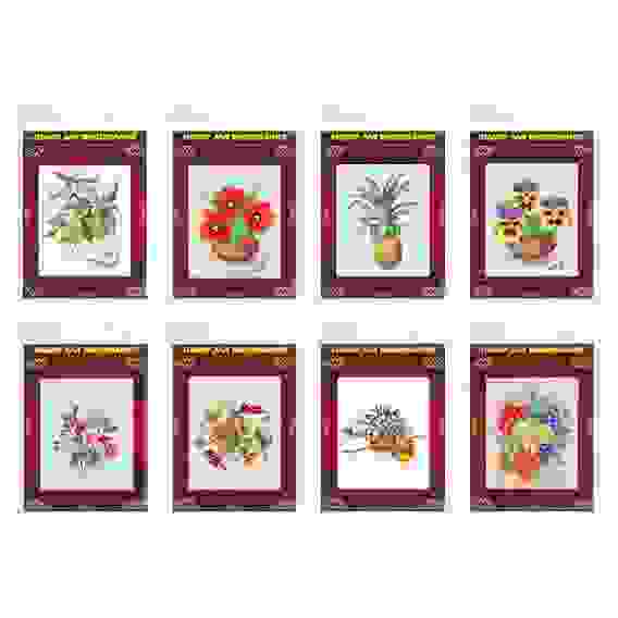 Набор для вышивки 20х28см "Натюрморт" (канва, нитки мулине, игла), 8 дизайнов