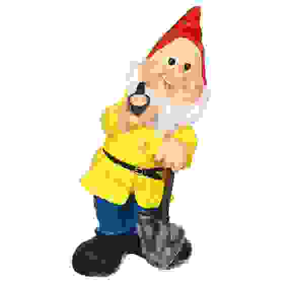 Фигура садовая "Гном с лопатой и трубкой", 36х17,5х15см, полирезин INBLOOM