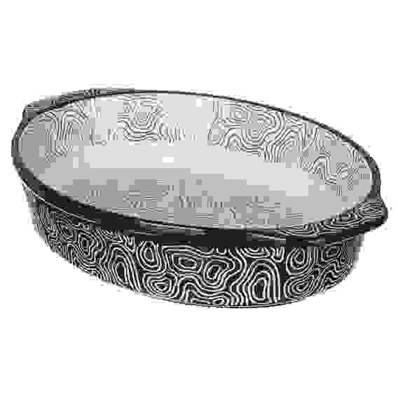 Форма для запекания и сервировки овальная с ручками, керамика, 31х20,5х6см, шоколад MILLIMI