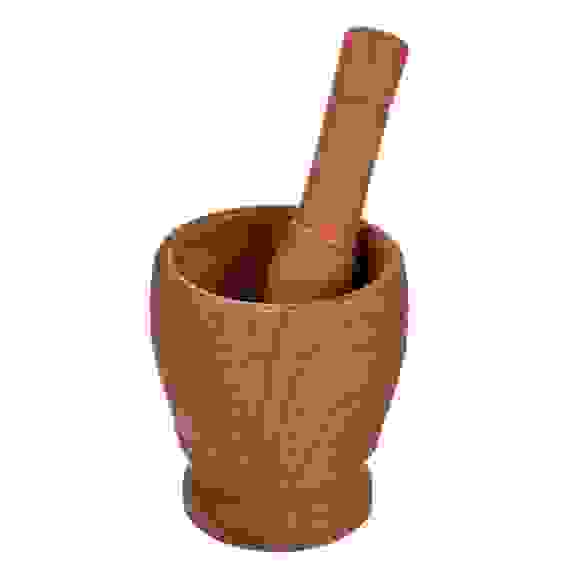 Ступка пластиковая, h11,5см, коричневая