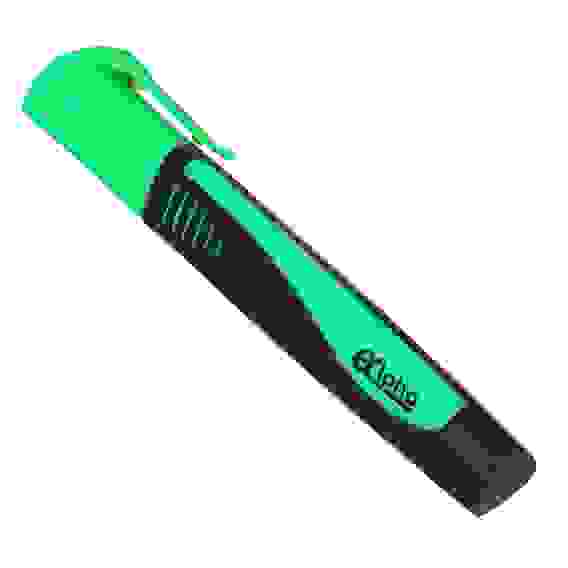 Маркер-выделитель зеленый &quot;Альфа&quot;, трехгранный корп., прорезин. вставки, линия 4мм, 13,5с ClipStudio