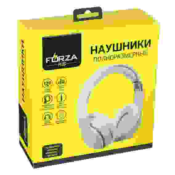 Наушники полноразмерные проводные, складные, кабель 120см, пластик, 3 цвета FORZA (гарантия 2недели