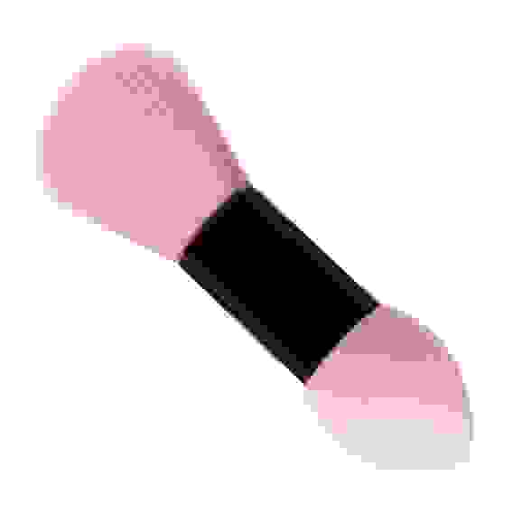 Спонж-кисть двусторонний для нанесения и растушевки румян/тонального крема, 10,5х2,5см, 1 цвет