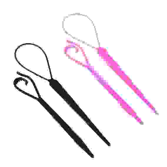 Набор для создания причесок 2шт, 18,3x4см/14,6х2,4см, пластик, 2 цвета, cтайлер-петля BERIOTTI