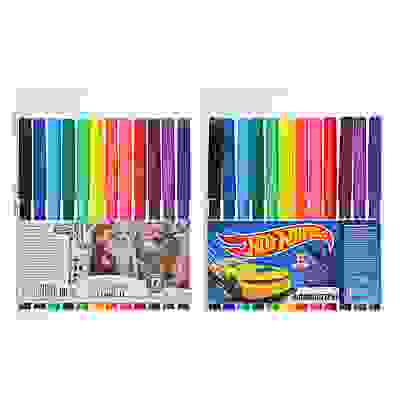 Фломастеры 12 цветов, в ПВХ пенале с подвесом, "Хот Вилс / Хол.сердце", 88627, 90119