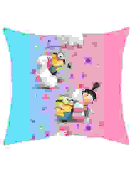 Акция! Подушка декоративная рогожка 45х45 &quot;Непоседа&quot; Миньоны Единорогомания