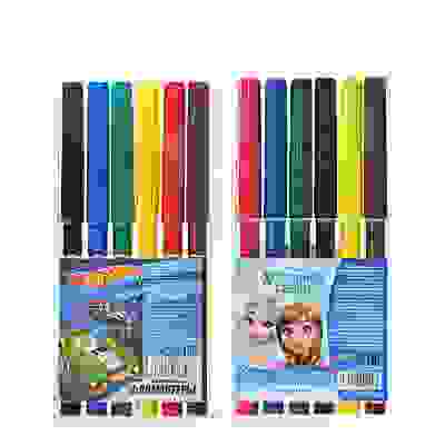 Фломастеры 6 цветов, в ПВХ пенале с подвесом, &quot;Хот Вилс / Хол.сердце&quot;, 88626, 90244