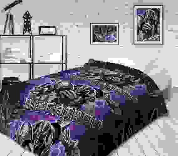 Акция! Покрывало стеганое "Непоседа" 145*200 "Transformers" Мегатрон, хлопок