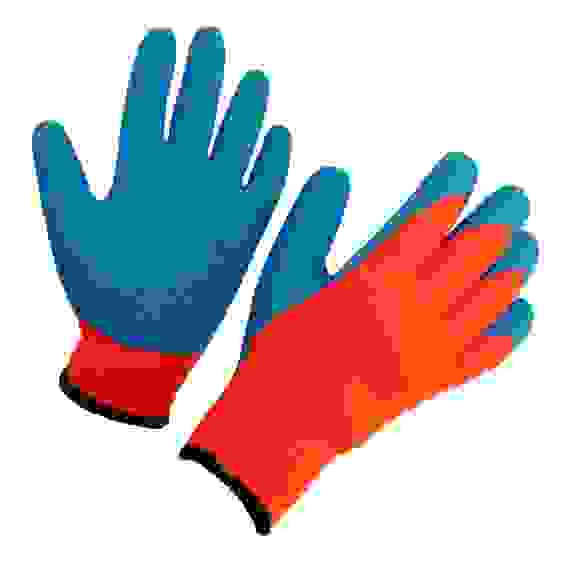 Перчатки нейлоновые с рифленым покрытием