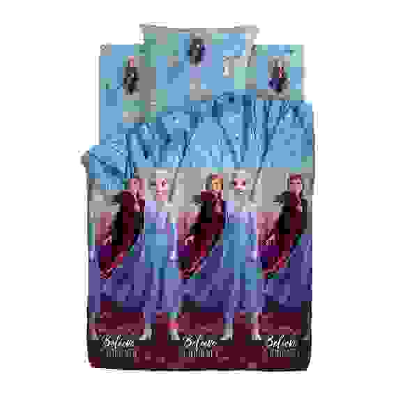 Комплект постельного белья 1.5 поплин Холодное сердце 2 (70х70) рис. 16235-1/16236-1 Путешествие на