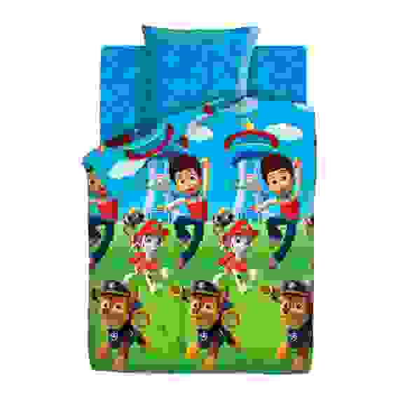Комплект постельного белья 1,5 хлопок &quot;Щенячий патруль&quot; (70*70) 8785+8786 вид 1 Райдер и щенки