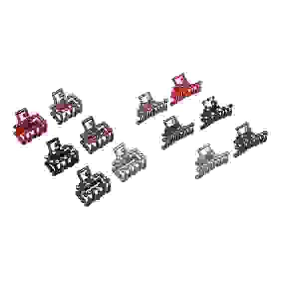 Заколка-краб для волос со стразами, пластик, 3см, 6 цветов, арт.845 BERIOTTI