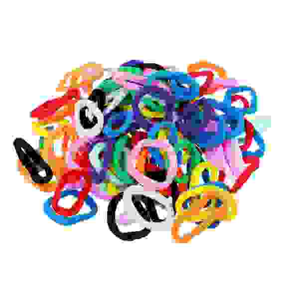 Набор резинок для волос 100шт, 3,5см, полиэстер, 7-10 цветов BERIOTTI