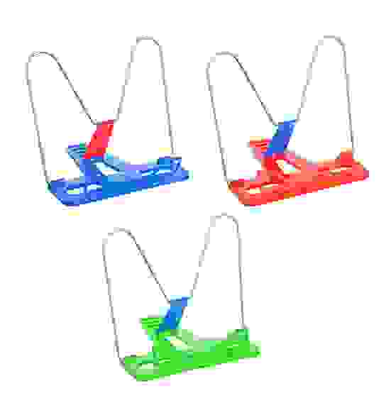 Подставка для книг, пластик, металл, в пакете, П-06, 3 цвета, ПРОМО