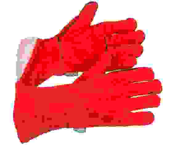 Краги спилковые пятипалые тип Трек утепленные