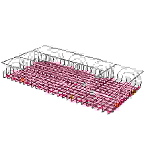 Лоток для столовых приборов, металл, 36х20х4,5см
